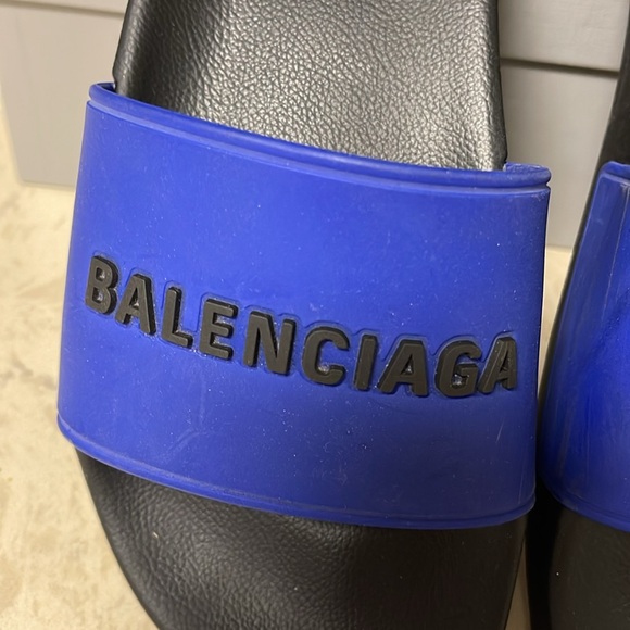 Balenciaga logo pool slide slide size 38 🖤💙 - Picture 4 of 7
